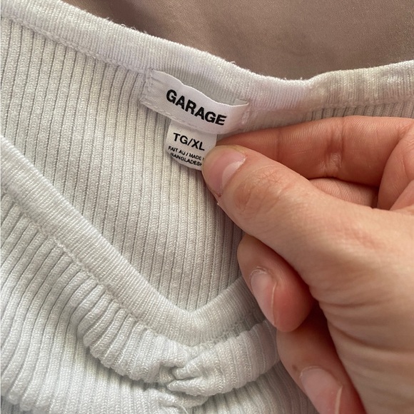 Garage White Crop Top - Picture 3 of 7